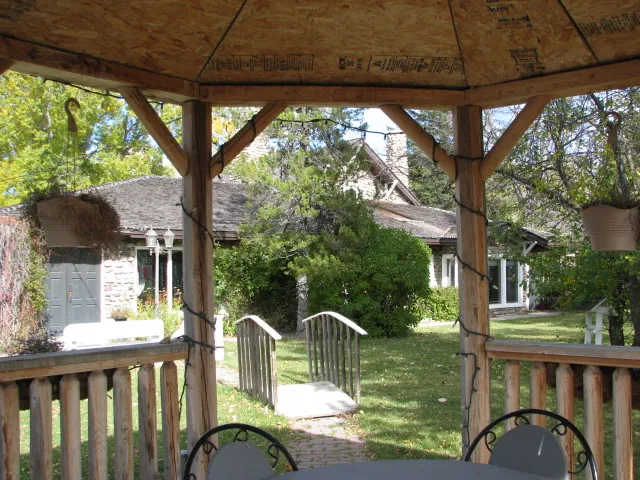 View of the manor from the gazebo